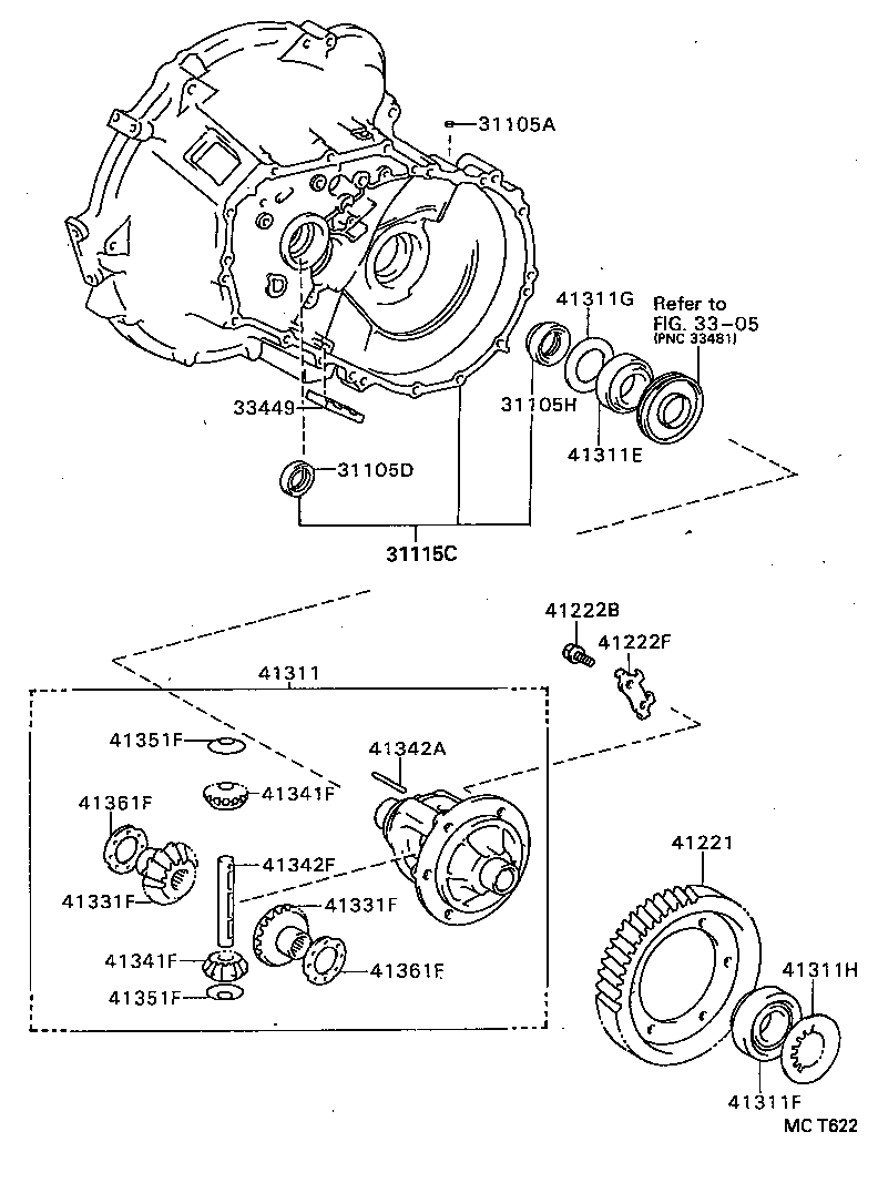 31105-16090 CASE, FRONT TRANSAXLE(MTM) product image