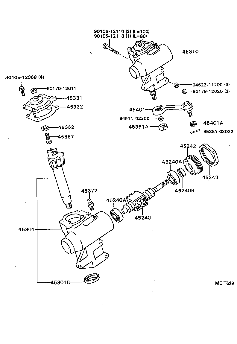 45301-35240 HOUSING SUB-ASSY, STEERING GEAR product image