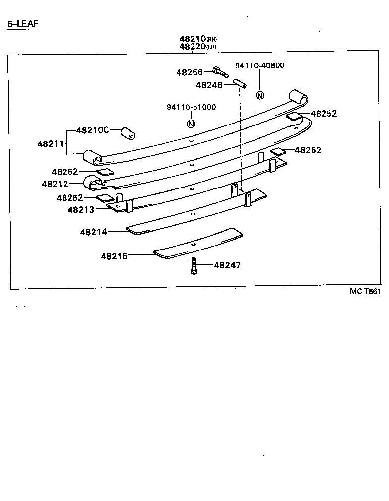 48203-35860 LEAF, REAR SPRING, NO.4 product image