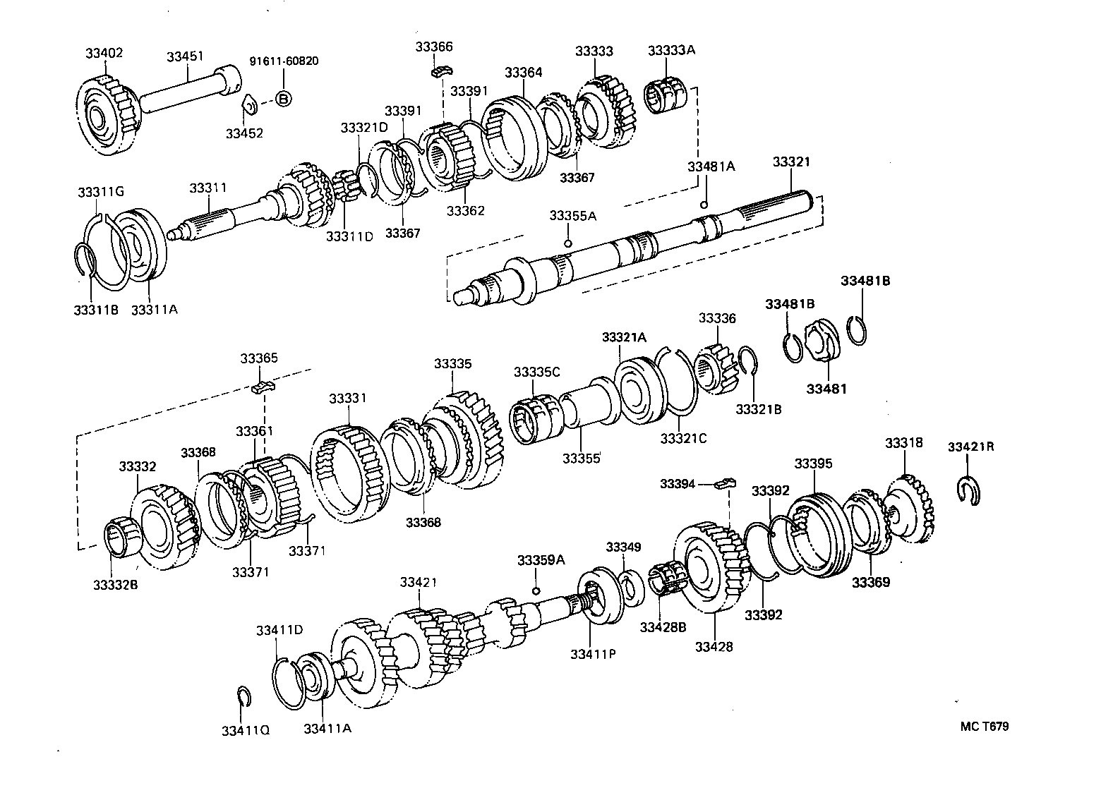 33032-22040 GEAR, 1ST product image