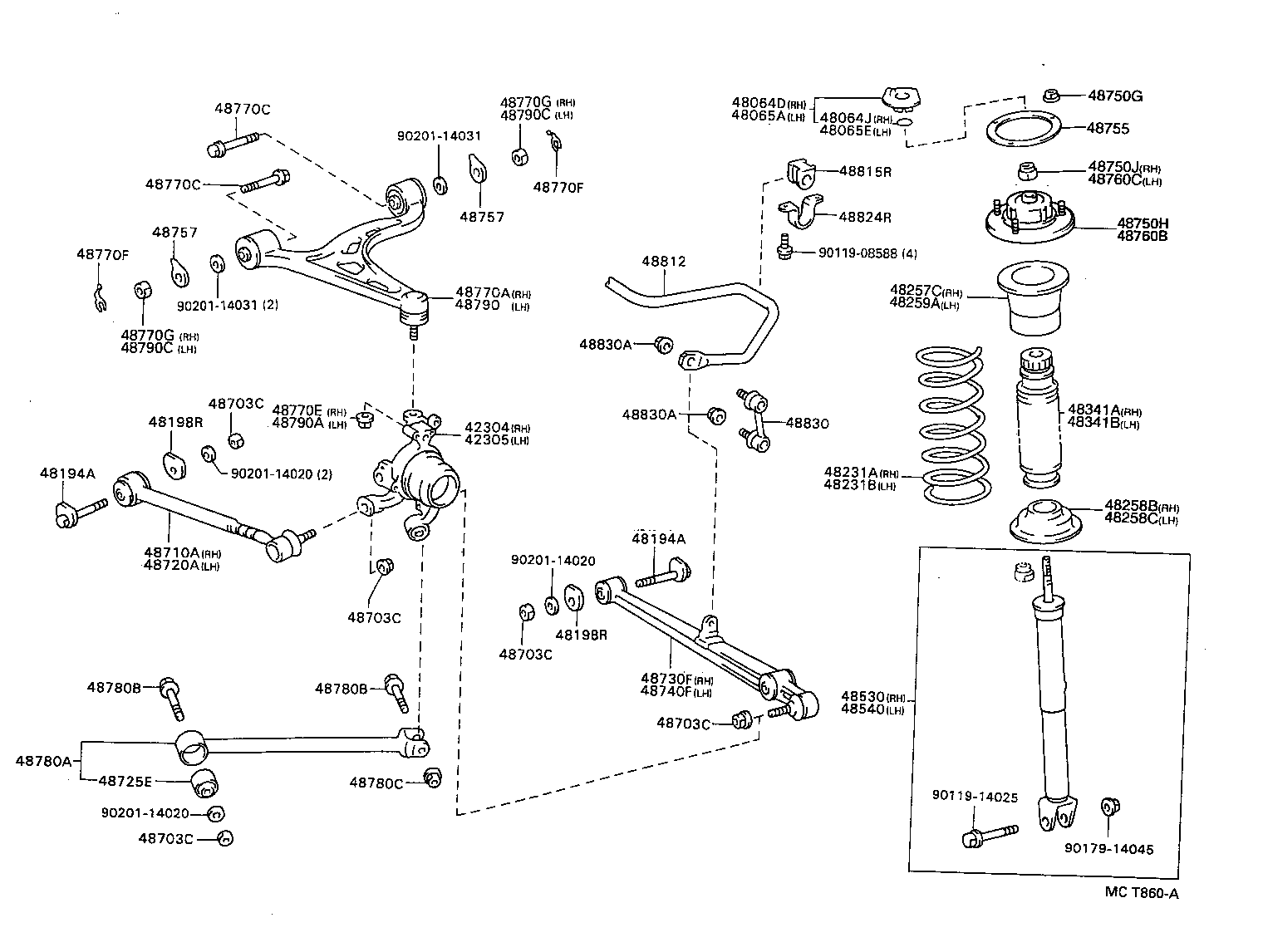 48231-30701 SPRING, COIL, REAR RH product image