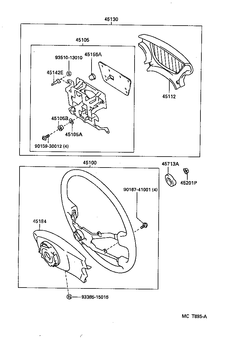 45100-32210 WHEEL ASSY, STEERING product image