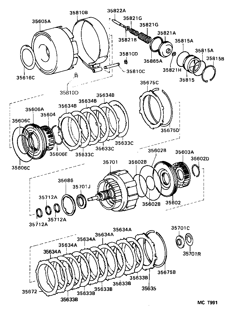 35065-30060 DRUM SUB-ASSY, REAR CLUTCH & FRONT SUN GEAR product image