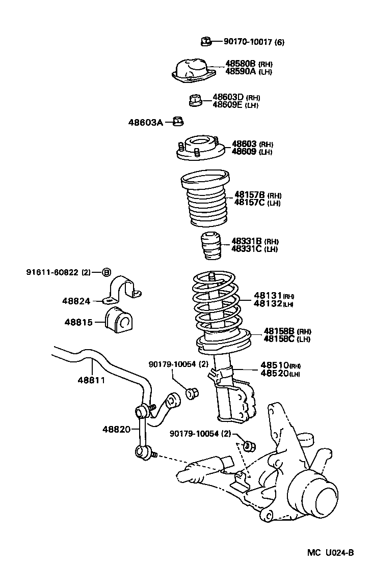 48131-06340 SPRING, FRONT COIL, RH product image