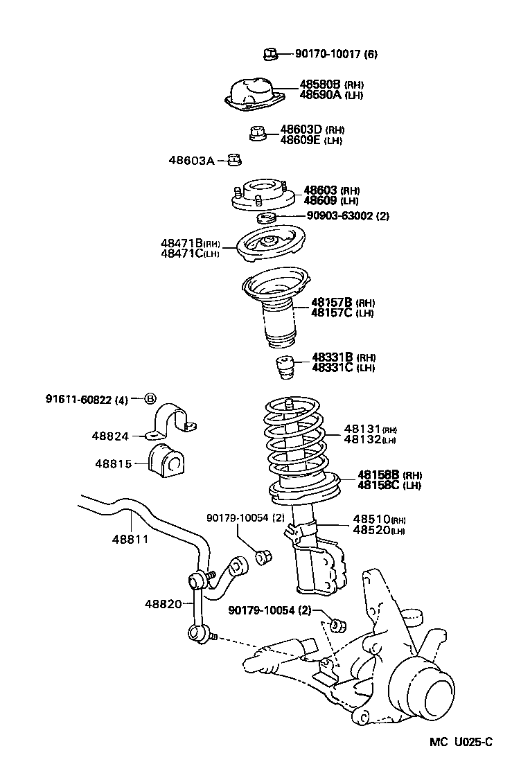 48131-06340 SPRING, FRONT COIL, RH product image