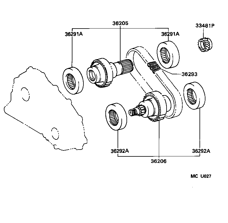 33481-30090 GEAR, SPEEDOMETER DRIVE (FOR TRANSFER) product image