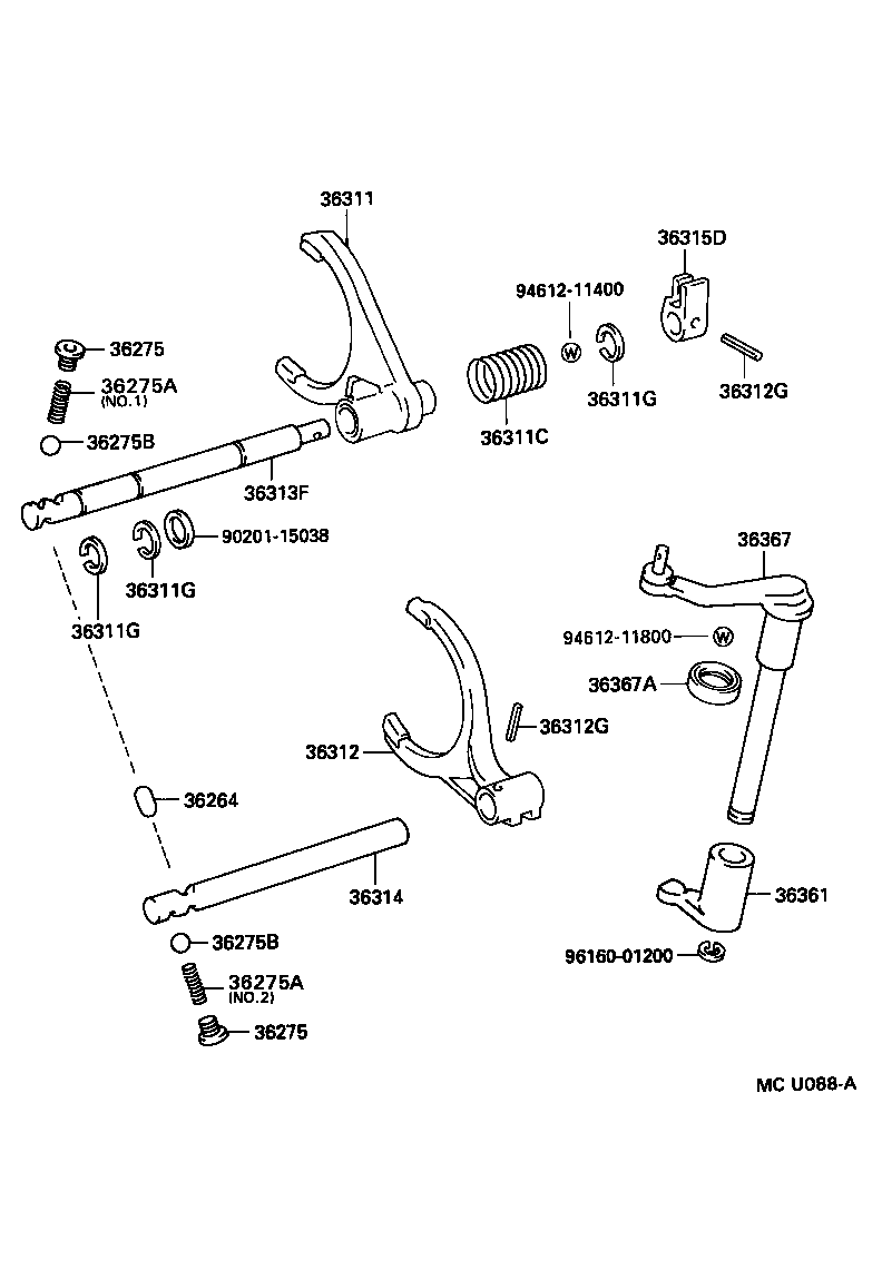36870-28060 CABLE ASSY, TRANSFER CONTROL product image