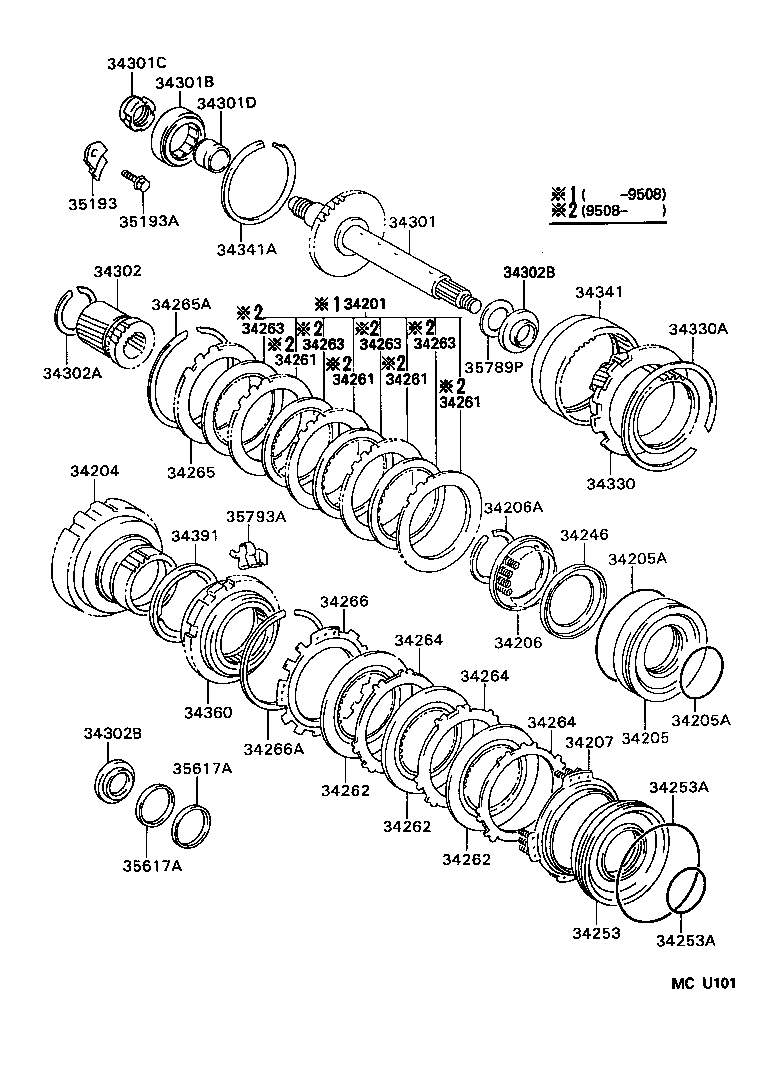 34603-20020 SPRING SUB-ASSY, OVERDRIVE BRAKE RETURN product image