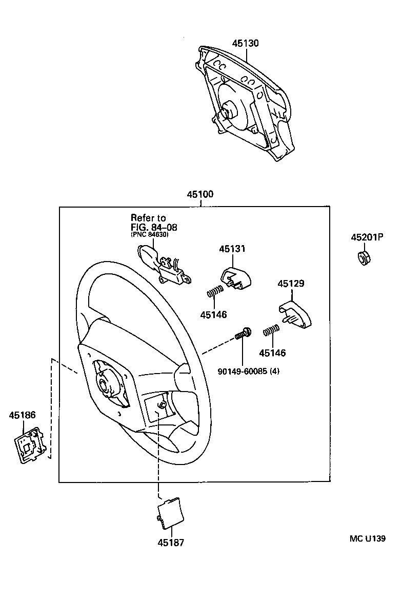 45129-33010-B2 BUTTON, HORN, NO.2 product image