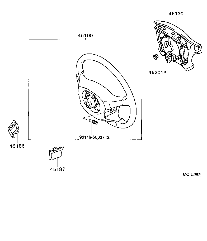 45100-2B540-C0 WHEEL ASSY, STEERING product image