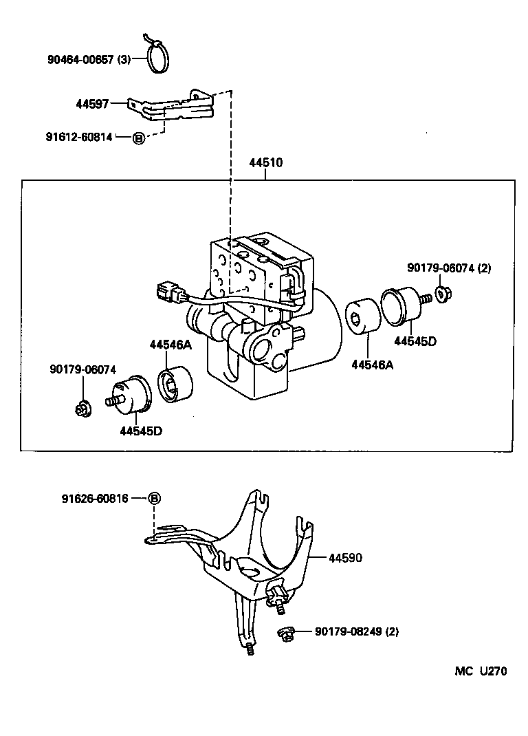 44545-30110 HOLDER, BRAKE ACTUATOR BOLT product image