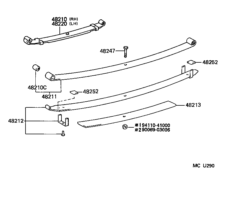 48341-04020 BUMPER, REAR SPRING product image