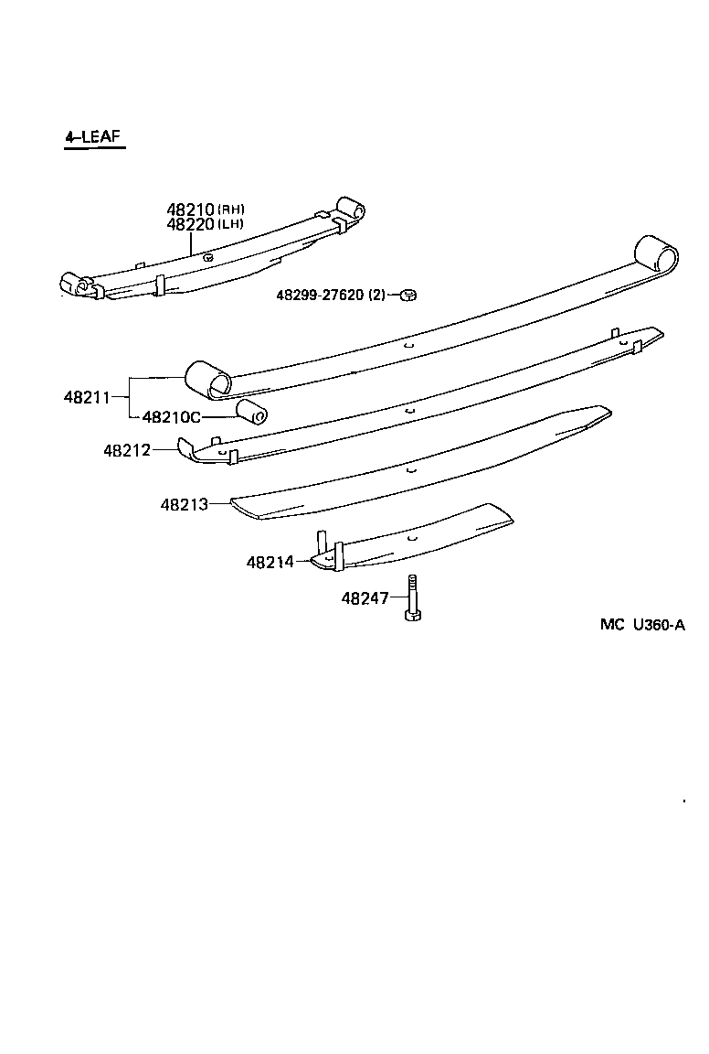 48202-25890 LEAF, REAR SPRING, NO.3 product image