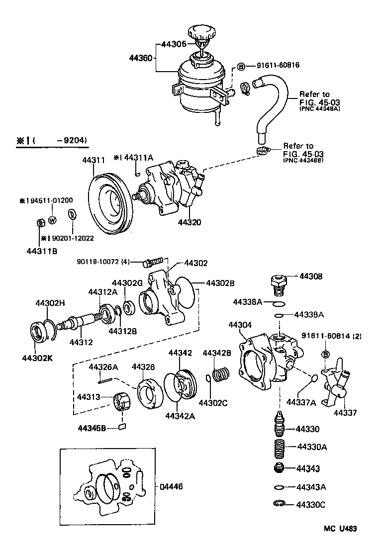 44320-25040 PUMP ASSY, VANE product image