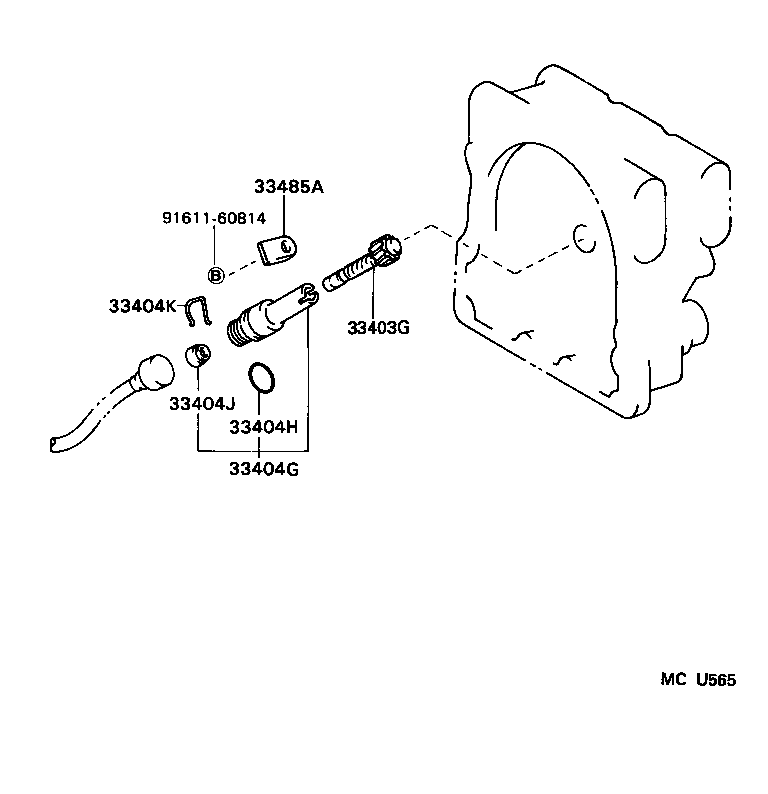 33403-65020 GEAR SUB-ASSY, SPEEDOMETER DRIVEN (ATM) product image