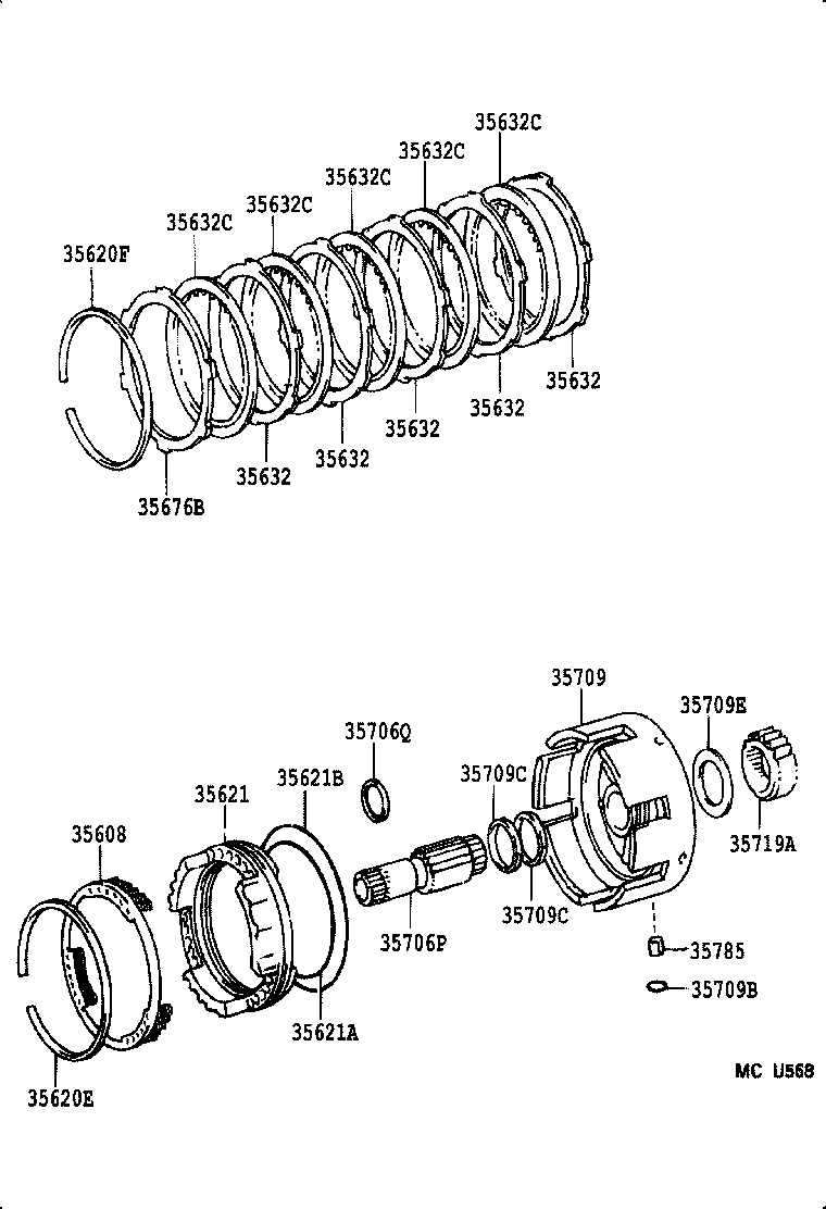 35719-37010 GEAR, REAR PLANETARY SUN product image