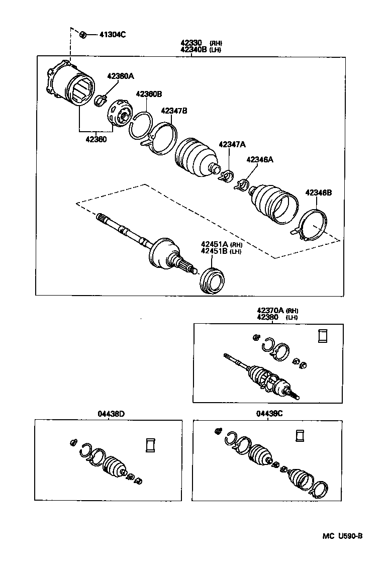42430-37902 HUB (OR SHAFT) & BRAKE DRUM REAR AXLE, LH product image