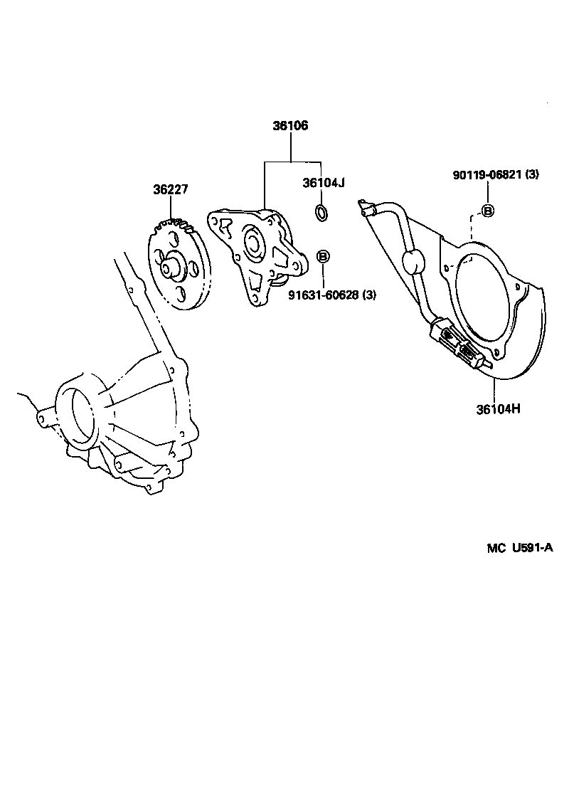 Toyota 36104-35030 SEPARATOR SUB-ASSY, TRANSFER OIL