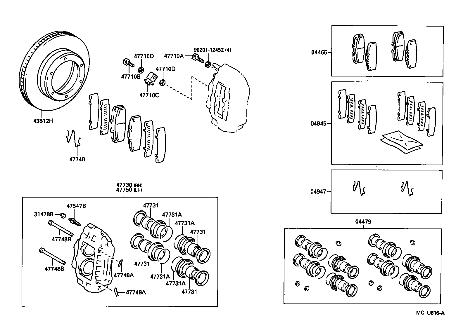 47730-65010 CYLINDER ASSY, FRONT DISC BRAKE, RH product image