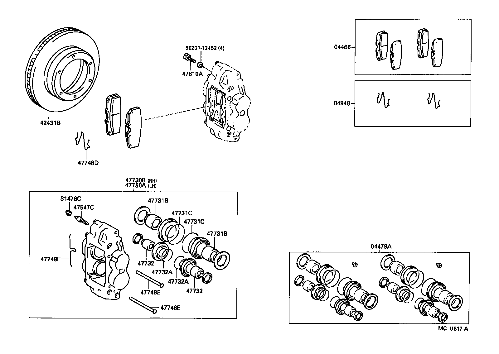 04479-65010 CYLINDER KIT, DISC BRAKE, REAR product image