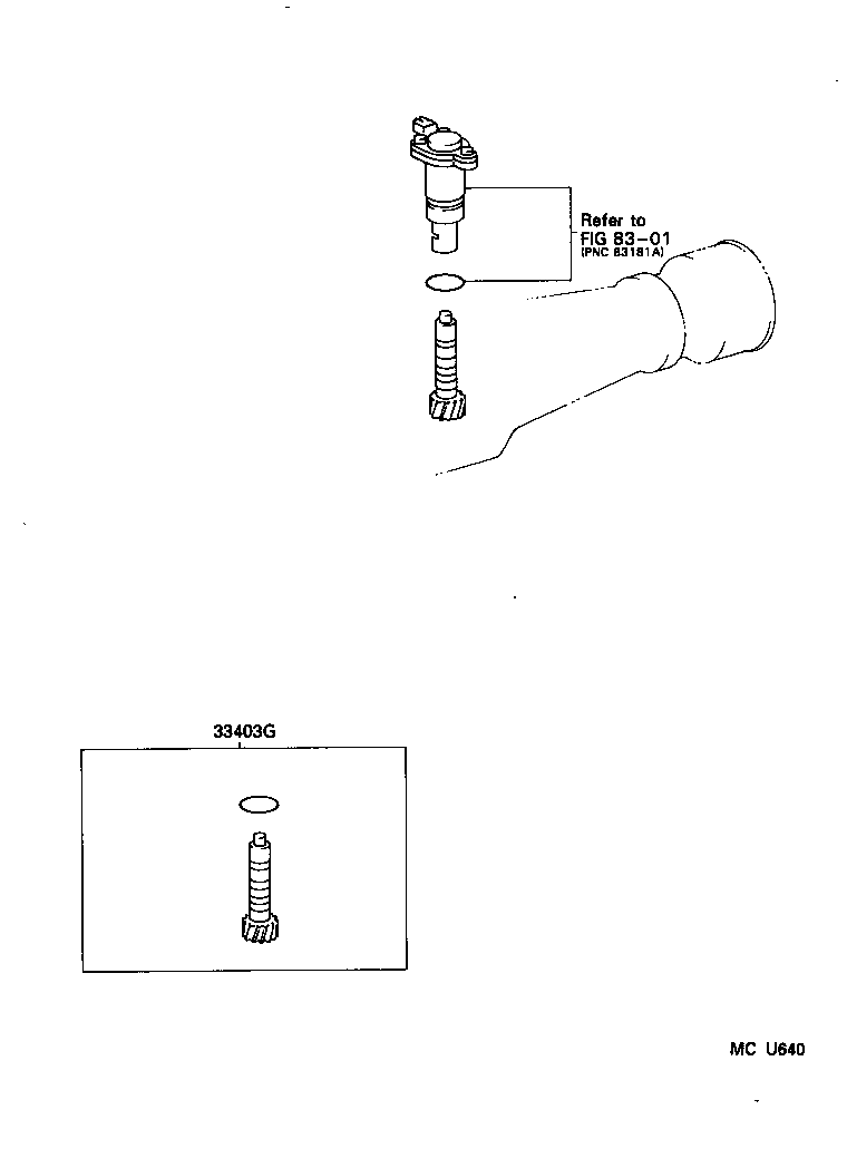 33482-29225 GEAR SUB-ASSY, SPEEDOMETER DRIVEN (ATM) product image