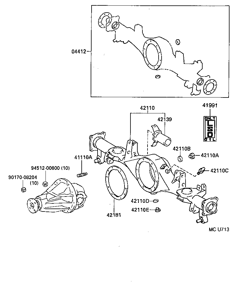 04412-35140 GASKET KIT, REAR DIFFERENTIAL CARRIER product image