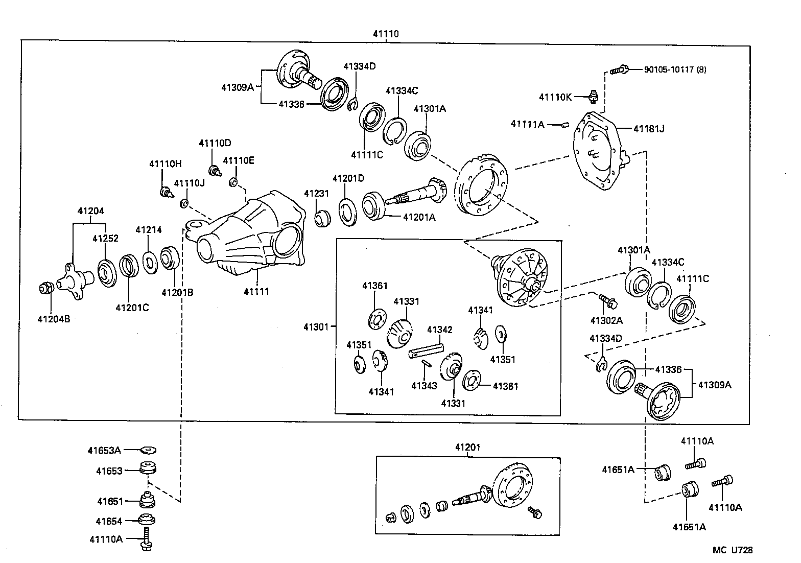 90105-12179 BOLT, NO.1 (FOR REAR DIFFERENTIAL CARRIER SET) product image