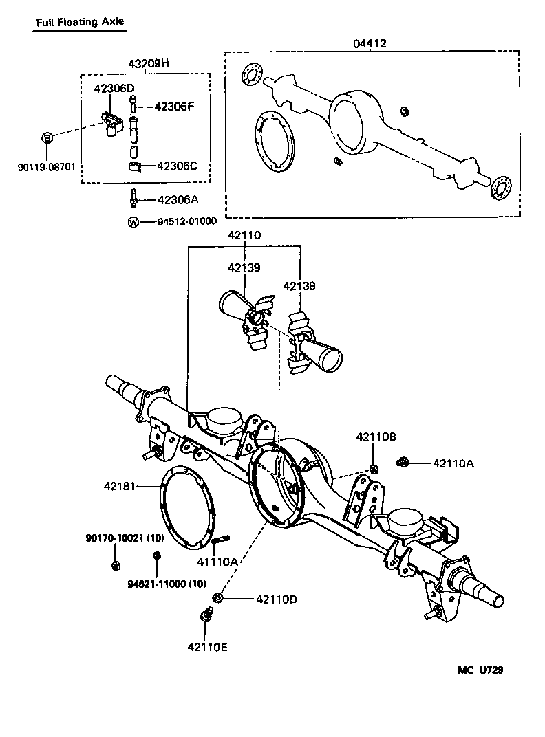 41110-60770 CARRIER ASSY, DIFFERENTIAL, REAR product image