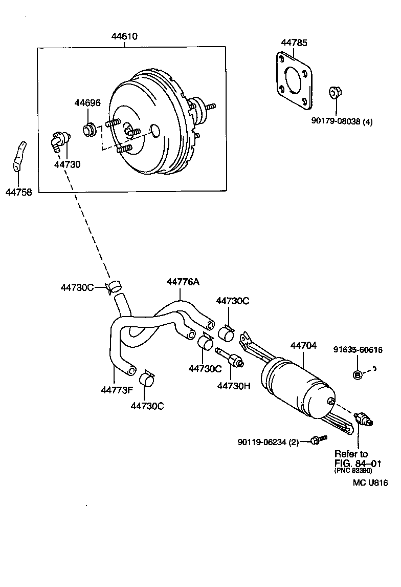 44610-05010 BOOSTER ASSY, BRAKE product image