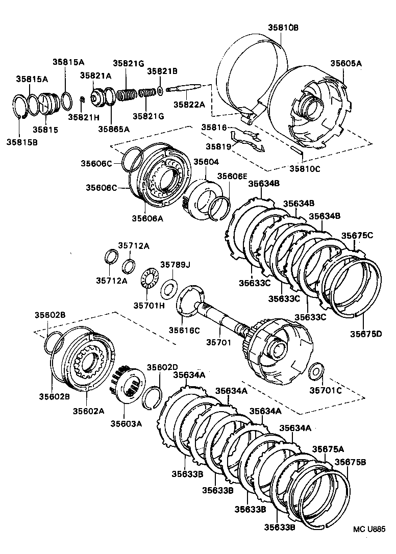 35701-20020 SHAFT SUB-ASSY, INPUT product image