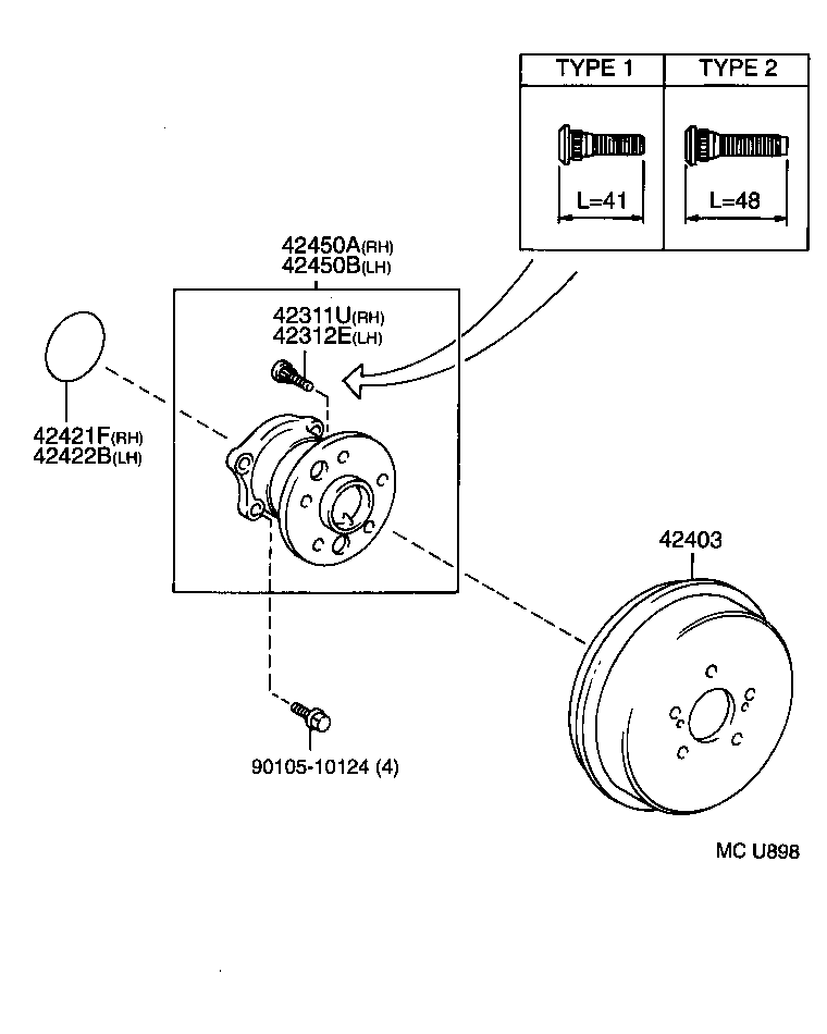 04437-21010 BOOT KIT, REAR DRIVE SHAFT INBOARD JOINT, RH product image