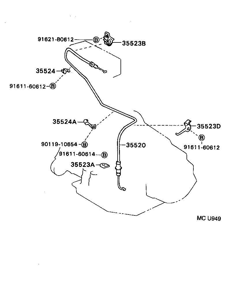 35520-20470 CABLE ASSY, THROTTLE product image