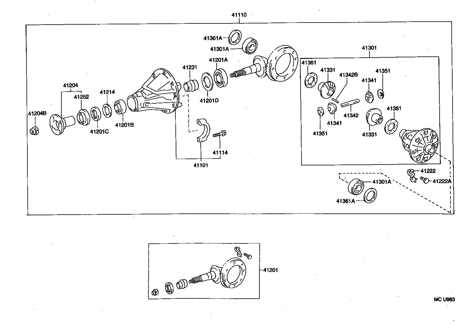 42110-16091 HOUSING ASSY, REAR AXLE product image