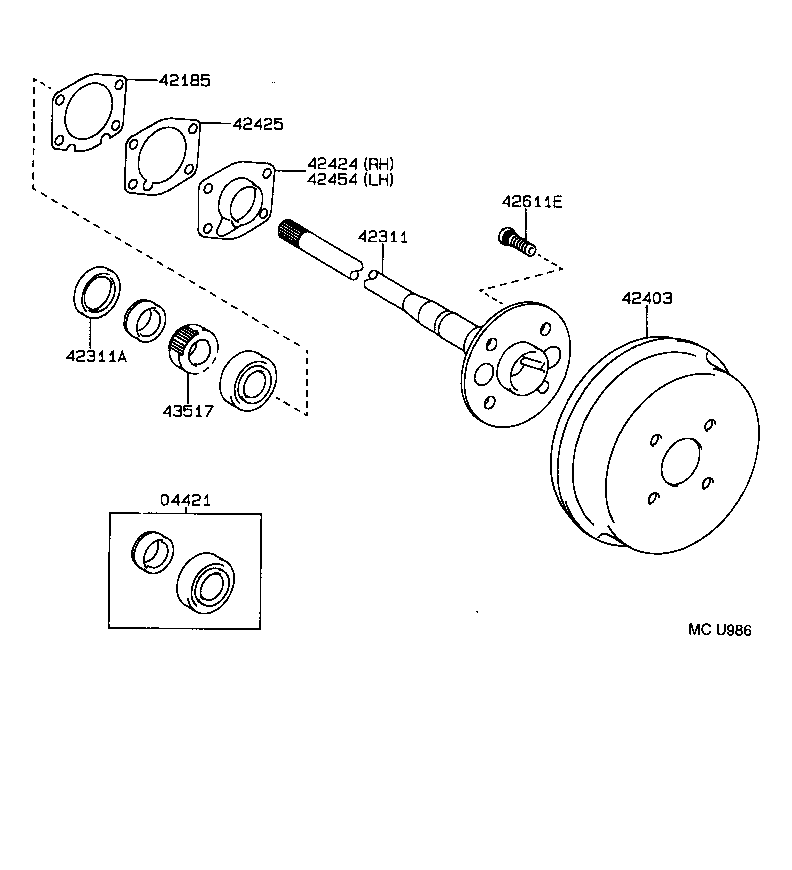 42403-19095 DISC, REAR product image
