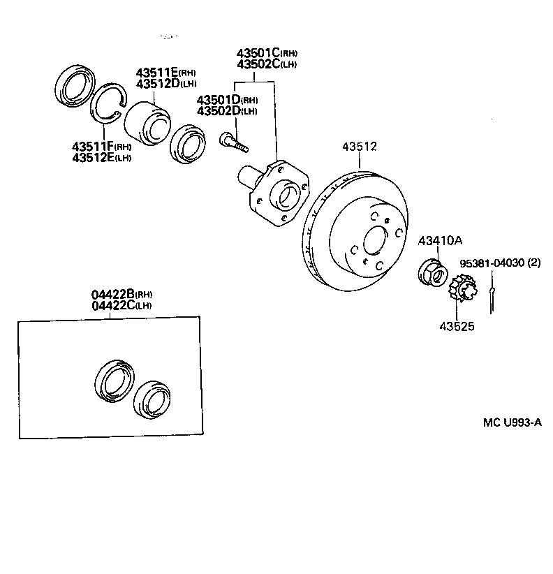 43512-16060 DISC, FRONT product image