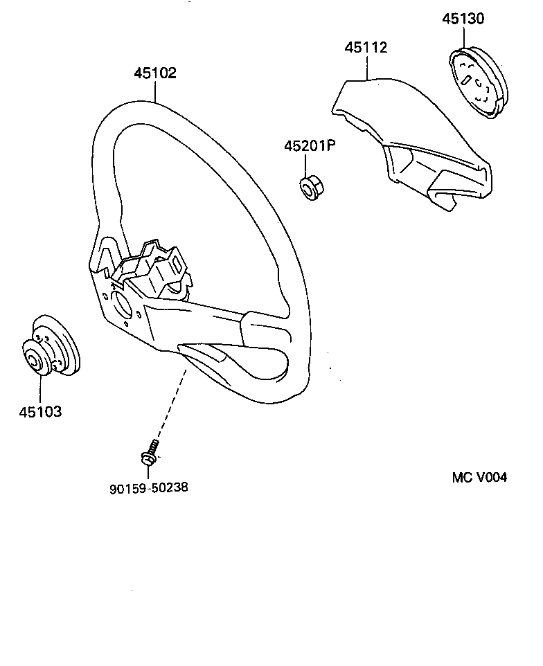 45140-12010 BUTTON ASSY, HORN product image