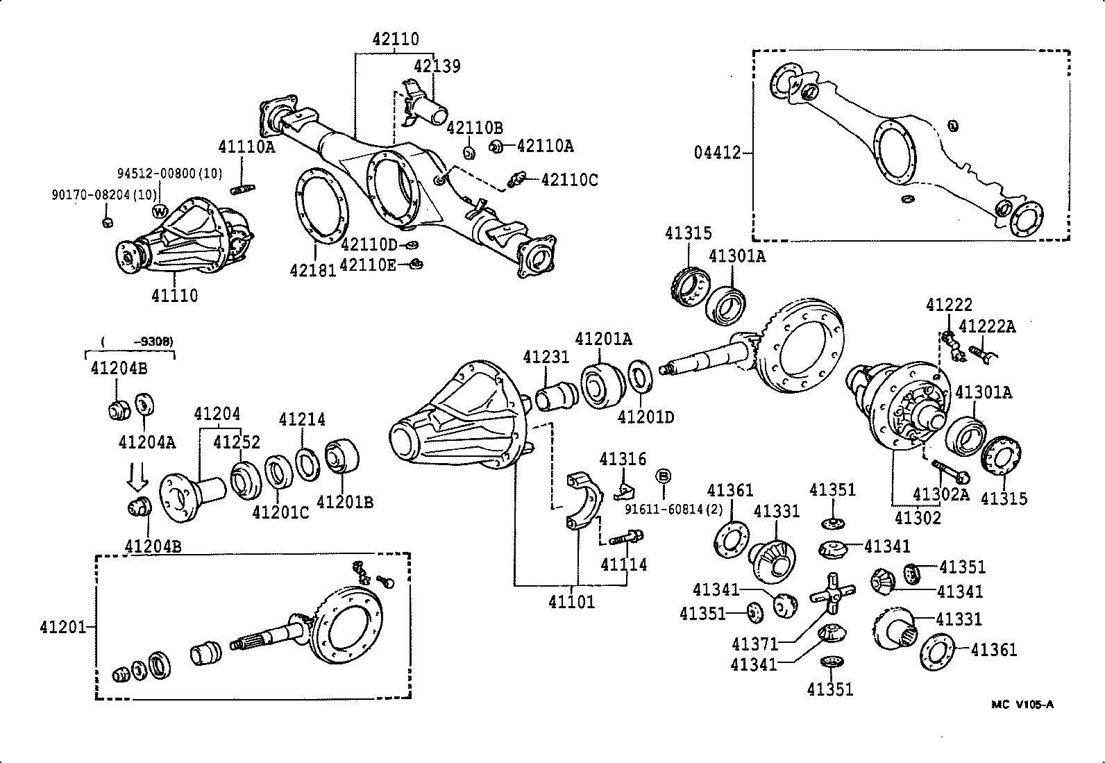 90116-08285 BOLT, NO.1 (FOR REAR DIFFERENTIAL CARRIER SET) product image