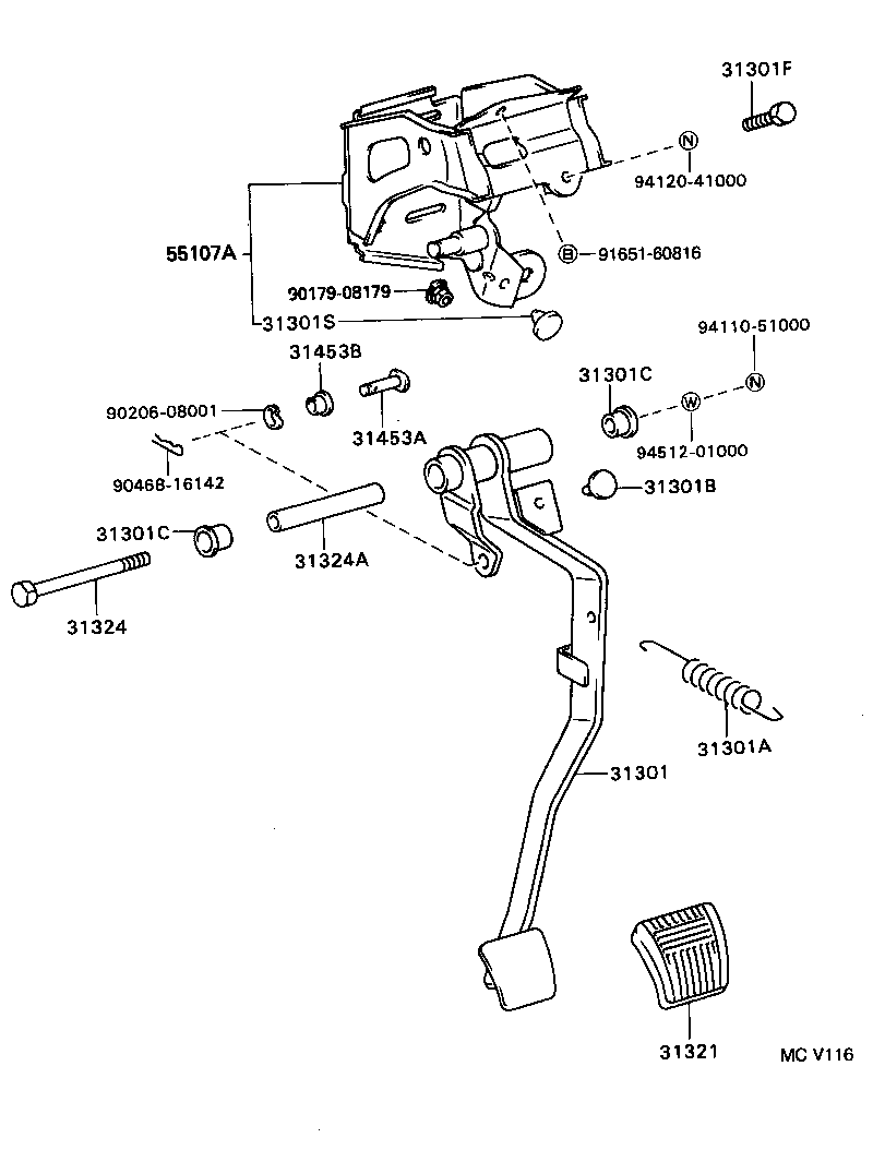 31481-21010 TUBE, CLUTCH MASTER CYLINDER TO FLEXIBLE HOSE product image