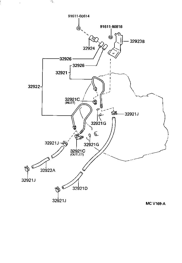 32942-22260 HOSE(FOR OIL COOLER INLET) product image