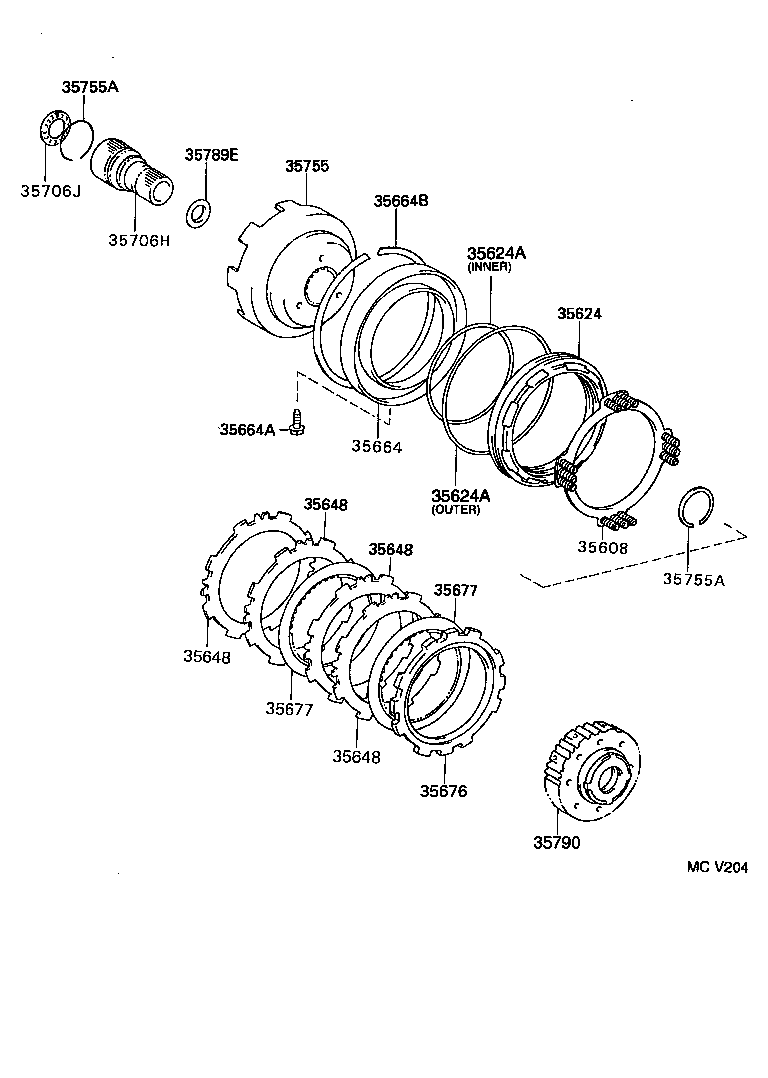 35676-12030 FLANGE, BRAKE (FOR 2ND BRAKE) product image