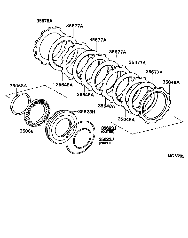 35068-20010 SPRING SUB-ASSY, 1ST & REVERSE BRAKE RETURN product image