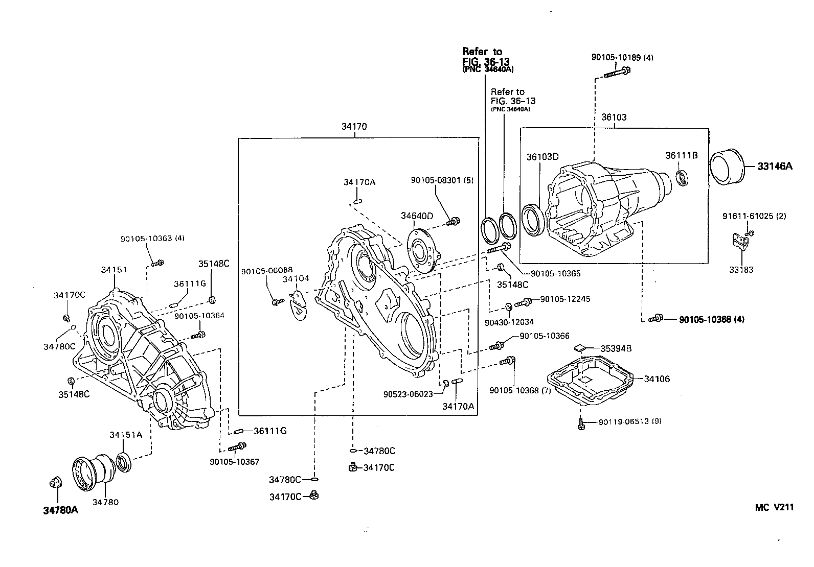 36103-30010 CASE SUB-ASSY, TRANSFER product image
