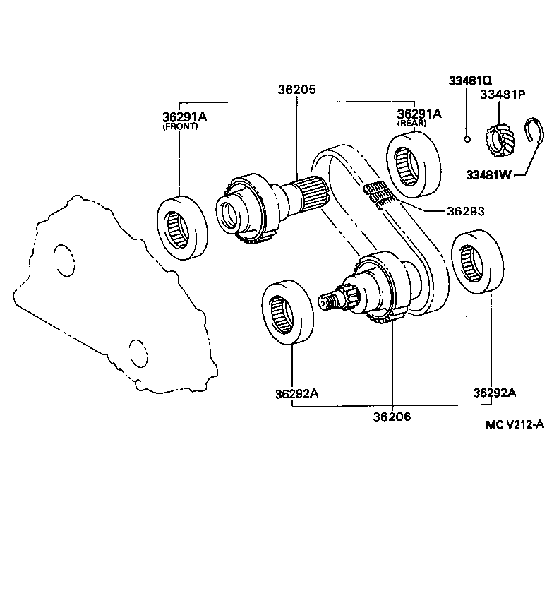 33481-22040 GEAR, SPEEDOMETER DRIVE (FOR TRANSFER) product image