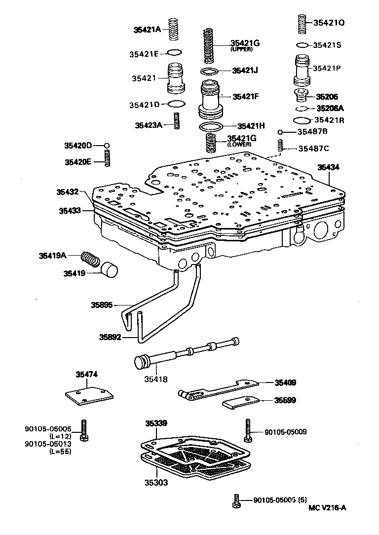 35432-22110 PLATE, VALVE BODY, NO.1 product image