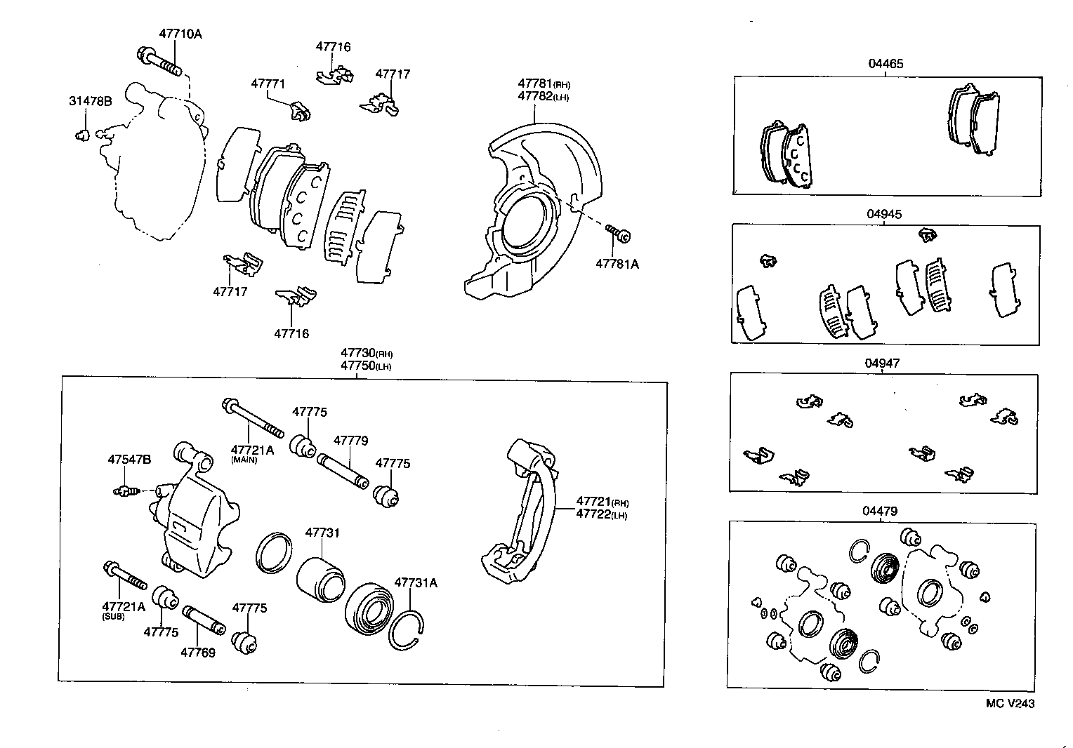 04947-20060 FITTING KIT, DISC BRAKE, FRONT product image