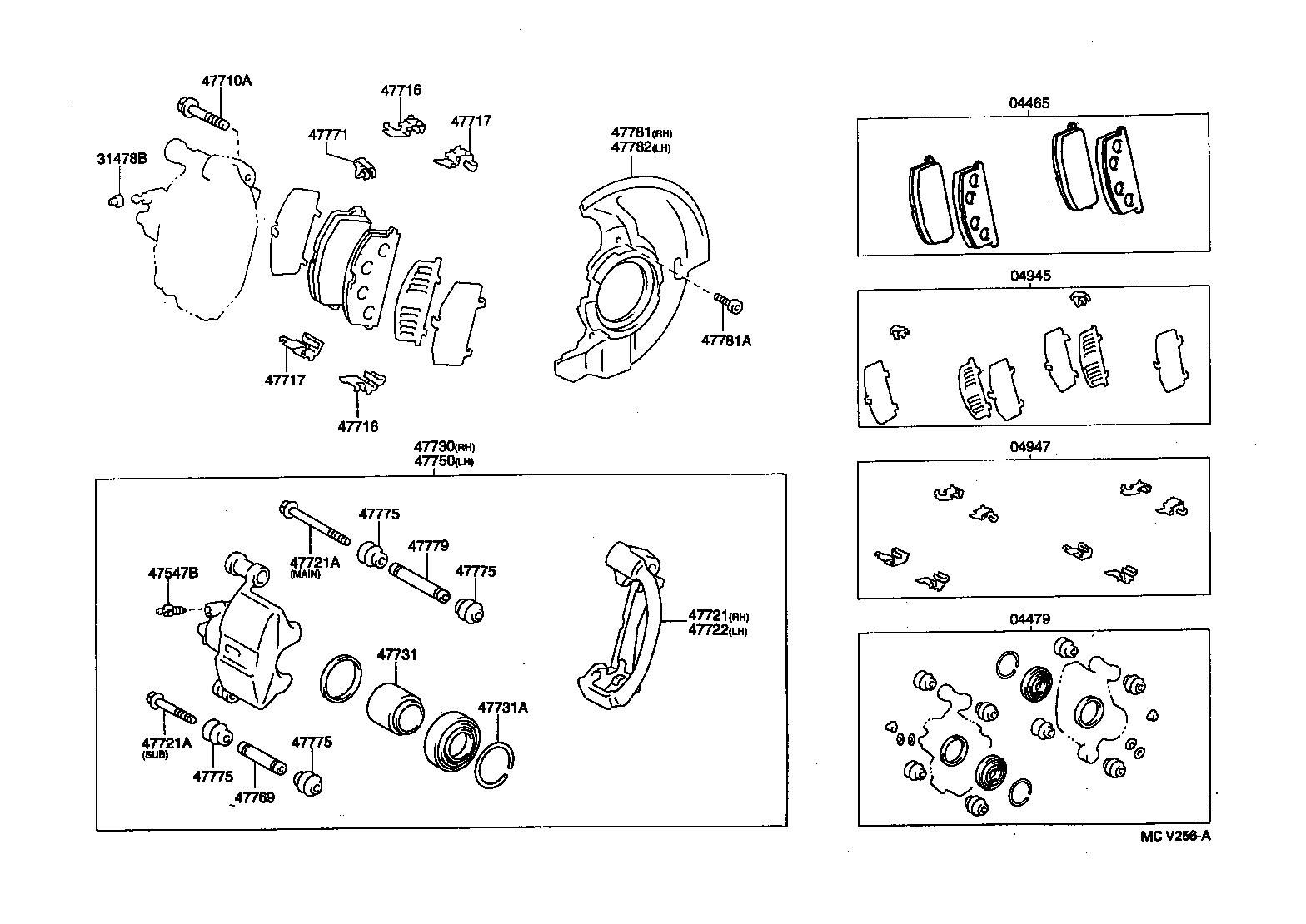 04465-12510 PAD KIT, DISC BRAKE, FRONT product image
