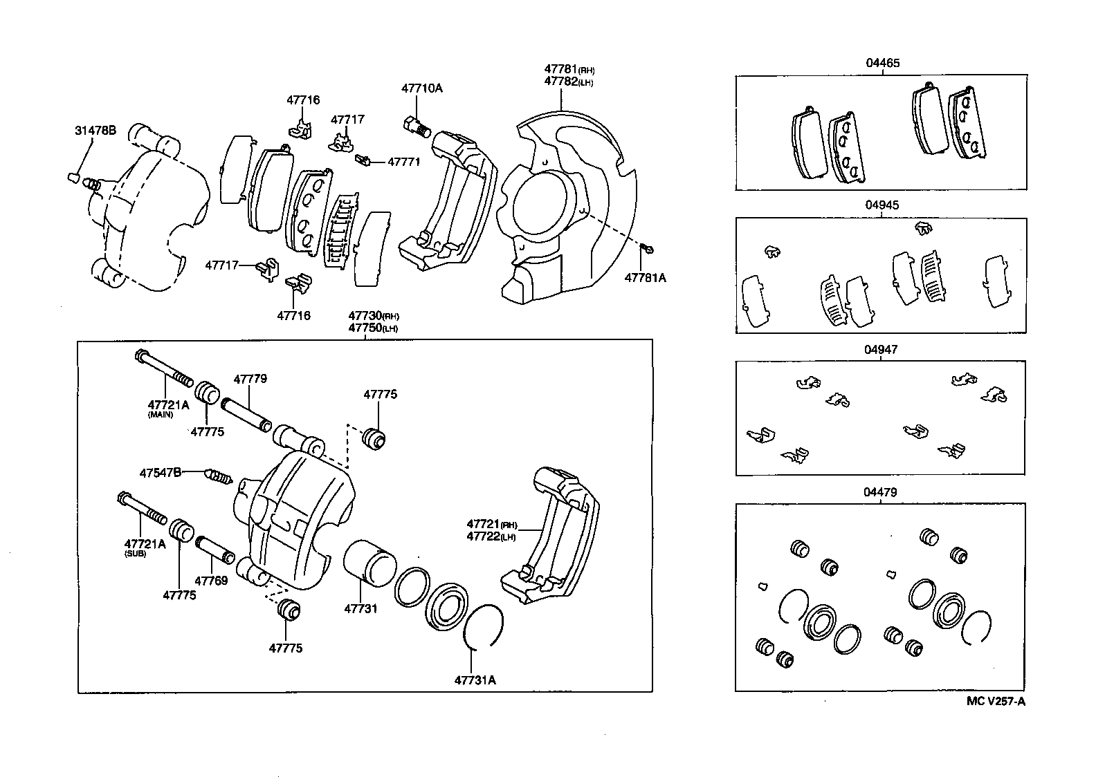04465-12510 PAD KIT, DISC BRAKE, FRONT product image