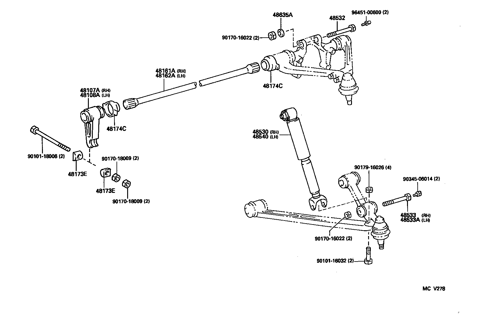 43032-65020 STOPPER SUB-ASSY, STEERING KNUCKLE, RH product image