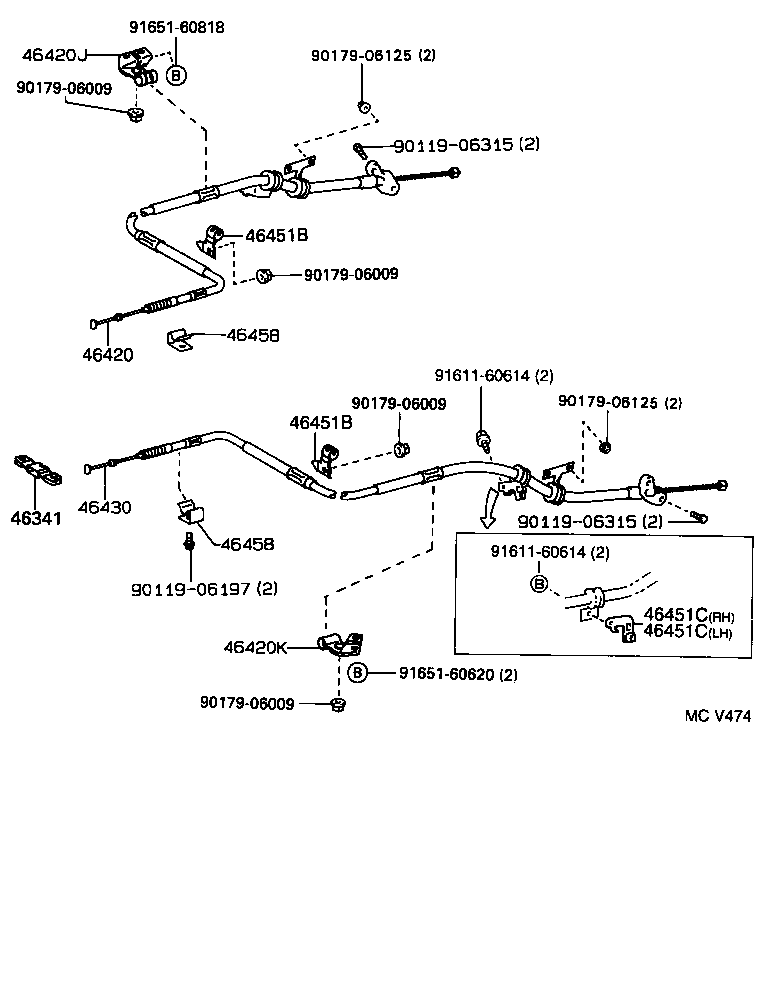 46341-32030 EQUALIZER, PARKING BRAKE product image