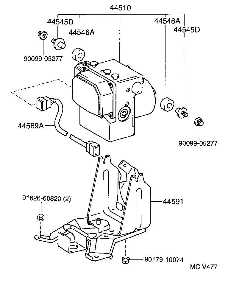 44590-32030 BRACKET, BRAKE ACTUATOR, NO.1 product image